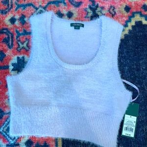 Fuzzy lavender crop top (Sm)